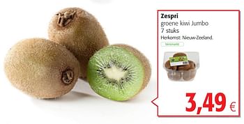 Promoties Zespri groene kiwi jumbo - Zespri - Geldig van 12/09/2018 tot 25/09/2018 bij Colruyt
