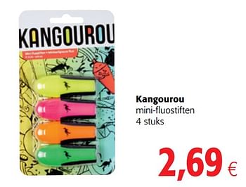 Promoties Kangourou mini-fluostiften - Kangourou - Geldig van 12/09/2018 tot 25/09/2018 bij Colruyt