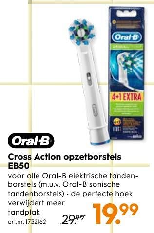 Promoties Cross action opzetborstels eb50 - Oral-B - Geldig van 12/09/2018 tot 25/09/2018 bij Blokker