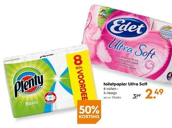 Promoties Toiletpapier ultra soft - Edet - Geldig van 12/09/2018 tot 25/09/2018 bij Blokker