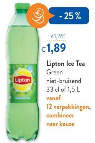 Promoties Lipton ice tea green niet-bruisend - Lipton - Geldig van 12/09/2018 tot 25/09/2018 bij OKay