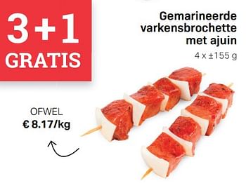 Promoties Gemarineerde varkensbrochette met ajuin - Huismerk - Buurtslagers - Geldig van 28/09/2018 tot 04/10/2018 bij Buurtslagers