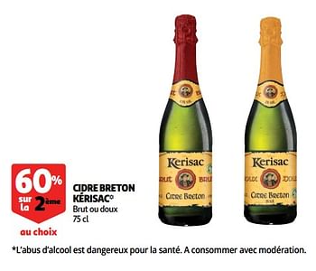 Promotions Cidre breton kérisac - Kerisac - Valide de 12/09/2018 à 25/09/2019 chez Auchan Ronq