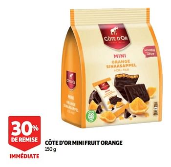 Promotions Côte d`or mini fruit orange - Cote D'Or - Valide de 12/09/2018 à 25/09/2019 chez Auchan Ronq