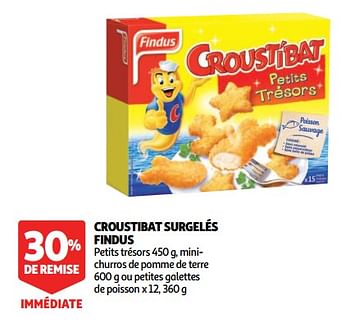 Promoties Croustibat surgelés findus - Findus - Geldig van 12/09/2018 tot 25/09/2019 bij Auchan