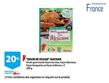 Promotions Envie de veggie auchan - Produit Maison - Auchan Ronq - Valide de 12/09/2018 à 25/09/2019 chez Auchan Ronq