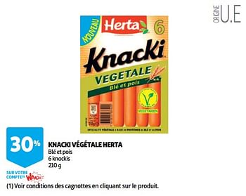 Promotions Knacki végétale herta - Herta - Valide de 12/09/2018 à 25/09/2019 chez Auchan Ronq