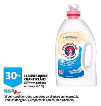 Promotions Lessive liquide chanteclair - Chanteclair - Valide de 12/09/2018 à 25/09/2019 chez Auchan Ronq