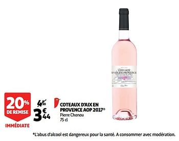 Promotions Oteaux d`aix en provence aop 2017 - Vins rosé - Valide de 12/09/2018 à 25/09/2019 chez Auchan Ronq