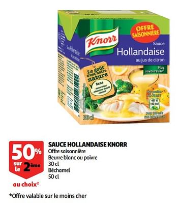 Promotions Sauce hollandaise knorr - Knorr - Valide de 12/09/2018 à 25/09/2019 chez Auchan Ronq