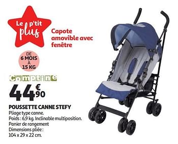 Promoties Poussette canne stefy - Comptine - Geldig van 12/09/2018 tot 25/09/2019 bij Auchan