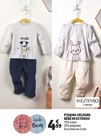 Promotion Auchan Ronq Pyjama Velours Bebe In Extenso Inextenso Bebe Grossesse Valide Jusqua 4 Promobutler