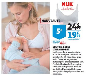Promotions Soutien-gorge d`allaitement - Produit Maison - Auchan Ronq - Valide de 12/09/2018 à 25/09/2019 chez Auchan Ronq