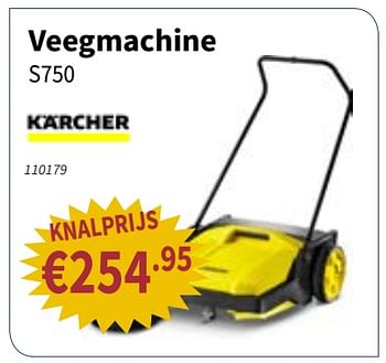 Promoties Kärcher veegmachine s750 - Kärcher - Geldig van 13/09/2018 tot 26/09/2018 bij Cevo Market