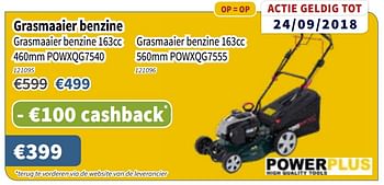 Promoties Powerplus grasmaaier benzine powxqg7540 - Powerplus - Geldig van 13/09/2018 tot 26/09/2018 bij Cevo Market
