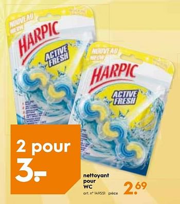Promotions Nettoyant pour wc - Harpic - Valide de 12/09/2018 à 25/09/2018 chez Blokker