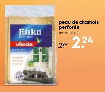 Promotions Peau de chamois perforée - Vileda - Valide de 12/09/2018 à 25/09/2018 chez Blokker