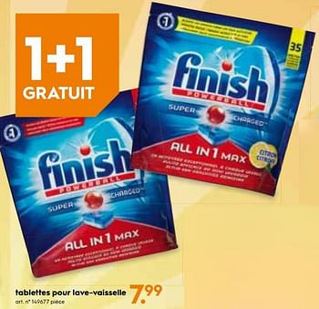 Promotions Tablettes pour lave-vaisselle - Finish - Valide de 12/09/2018 à 25/09/2018 chez Blokker