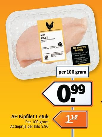 Promotions Ah kipfilet - Produit Maison - Albert Heijn - Valide de 17/09/2018 à 23/09/2018 chez Albert Heijn