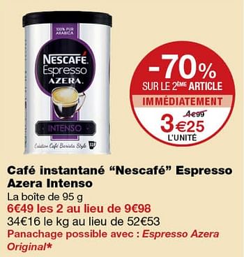 Café Soluble Espresso Intenso Sticks
