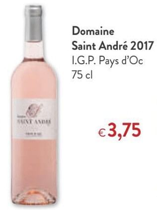 Promotions Domaine saint andré 2017 - Vins rosé - Valide de 12/09/2018 à 25/09/2018 chez OKay