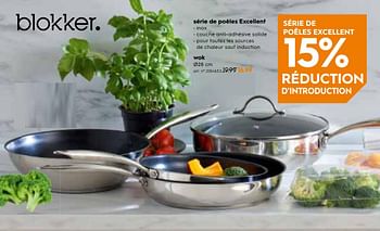 Promotions Série de poêles excellent wok - Produit maison - Blokker - Valide de 12/09/2018 à 25/09/2018 chez Blokker