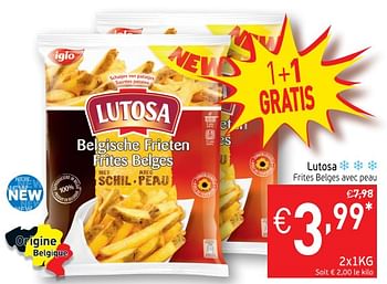 Promoties Lutosa frites belges avec peau - Lutosa - Geldig van 18/09/2018 tot 23/09/2018 bij Intermarche