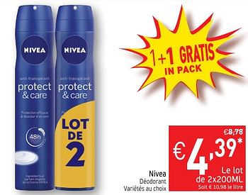 Promotions Nivea déodorant - Nivea - Valide de 18/09/2018 à 23/09/2018 chez Intermarche