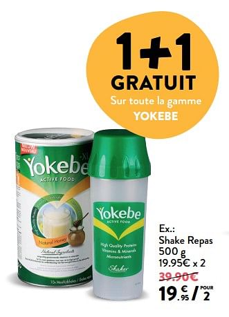 Promotions Shake repas - Yokebe - Valide de 12/09/2018 à 25/09/2018 chez DI