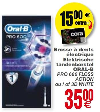 Promoties Brosse à dents électrique elektrische tandenborstel oral-b - Oral-B - Geldig van 18/09/2018 tot 24/09/2018 bij Cora