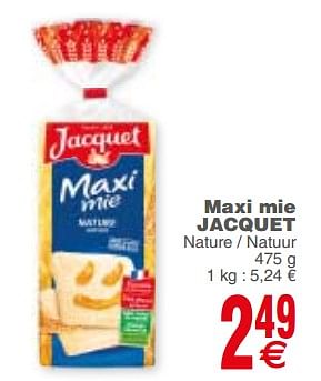 Promotions Maxi mie jacquet - Jacquet - Valide de 18/09/2018 à 24/09/2018 chez Cora