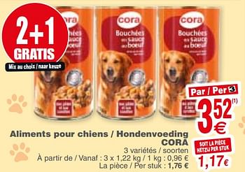 Promoties Aliments pour chiens - hondenvoeding cora - Huismerk - Cora - Geldig van 18/09/2018 tot 24/09/2018 bij Cora