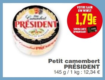 Promotions Petit camembert président - Président - Valide de 18/09/2018 à 24/09/2018 chez Cora