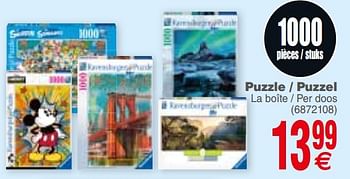 Promoties Puzzle - puzzel - Ravensburger - Geldig van 18/09/2018 tot 01/10/2018 bij Cora