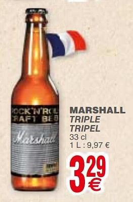 Promotions Marshall triple tripel - MARSHALL - Valide de 18/09/2018 à 24/09/2018 chez Cora
