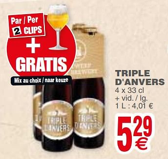 Promoties Triple d`anvers - Triple D'Anvers - Geldig van 18/09/2018 tot 24/09/2018 bij Cora