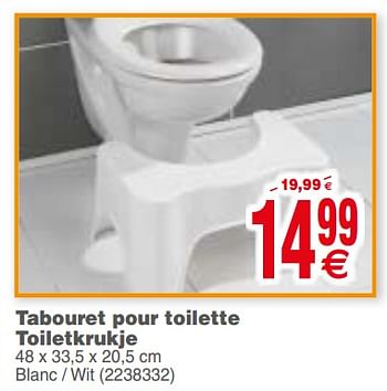 Promotions Tabouret pour toilette toiletkrukje - Produit maison - Cora - Valide de 18/09/2018 à 01/10/2018 chez Cora