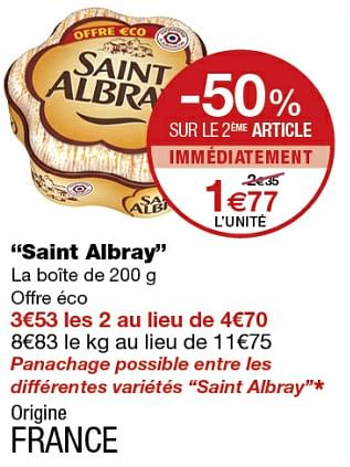 Promoties Saint albray - Huismerk - MonoPrix - Geldig van 12/09/2018 tot 24/09/2018 bij MonoPrix