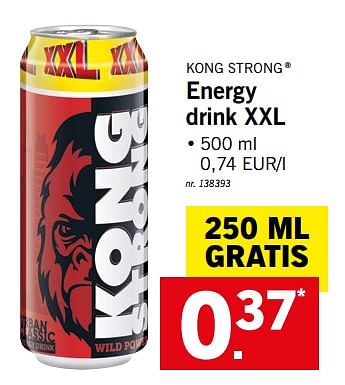 Promoties Energy drink xxl - Kong Strong - Geldig van 24/09/2018 tot 29/09/2018 bij Lidl