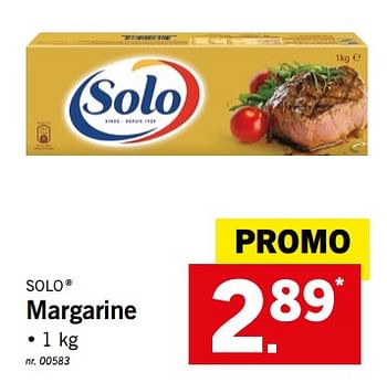 Promoties Margarine - Solo - Geldig van 24/09/2018 tot 29/09/2018 bij Lidl