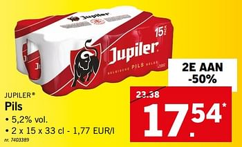 Promoties Pils - Jupiler - Geldig van 24/09/2018 tot 29/09/2018 bij Lidl