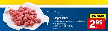 Promoties Soepballetjes - Huismerk - Lidl - Geldig van 24/09/2018 tot 29/09/2018 bij Lidl