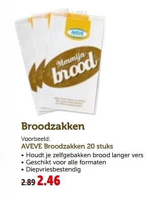 Promoties Aveve broodzakken - Huismerk - Aveve - Geldig van 26/09/2018 tot 06/10/2018 bij Aveve