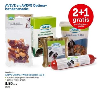 Promoties Aveve en aveve optima+ hondensnacks - Huismerk - Aveve - Geldig van 26/09/2018 tot 06/10/2018 bij Aveve