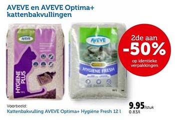 Promoties Aveve en aveve optima+ kattenbakvullingen - Huismerk - Aveve - Geldig van 26/09/2018 tot 06/10/2018 bij Aveve