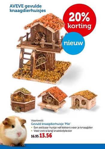 Promoties Aveve gevulde knaagdierhuisjes - Huismerk - Aveve - Geldig van 26/09/2018 tot 06/10/2018 bij Aveve