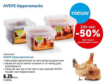 Promoties Aveve kippensnacks - Huismerk - Aveve - Geldig van 26/09/2018 tot 06/10/2018 bij Aveve