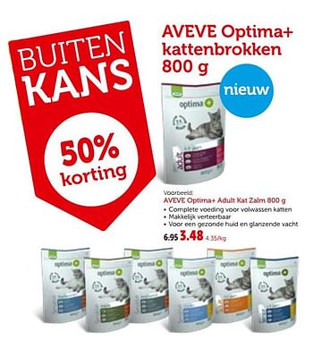 Promoties Aveve optima+ kattenbrokken - Huismerk - Aveve - Geldig van 26/09/2018 tot 06/10/2018 bij Aveve