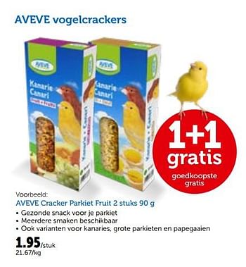 Promoties Aveve vogelcrackers - Huismerk - Aveve - Geldig van 26/09/2018 tot 06/10/2018 bij Aveve