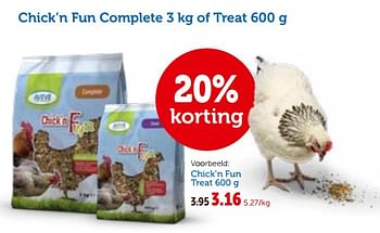 Promoties Chick`n fun complete of treat - Huismerk - Aveve - Geldig van 26/09/2018 tot 06/10/2018 bij Aveve